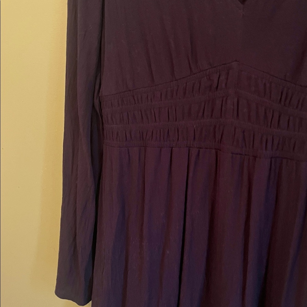 Loft Tall Ruffle V-Neck Swing Dress - Picture 4 of 5